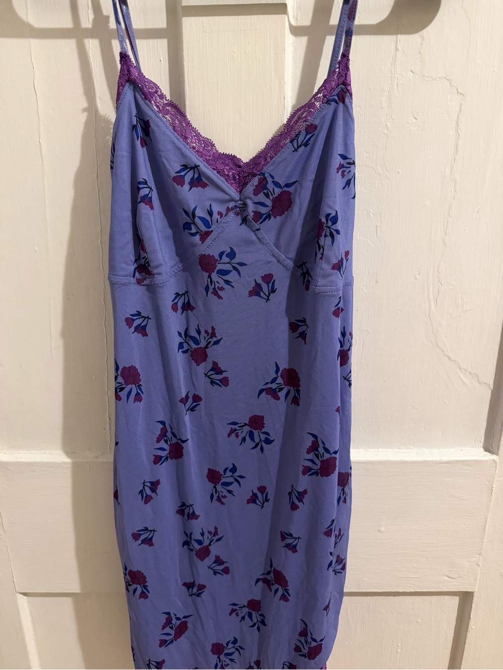 wild fable Lavender Floral Lace-Trim Slip Dress
